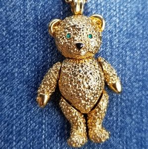 🐻Supper cute long vintage bear necklace